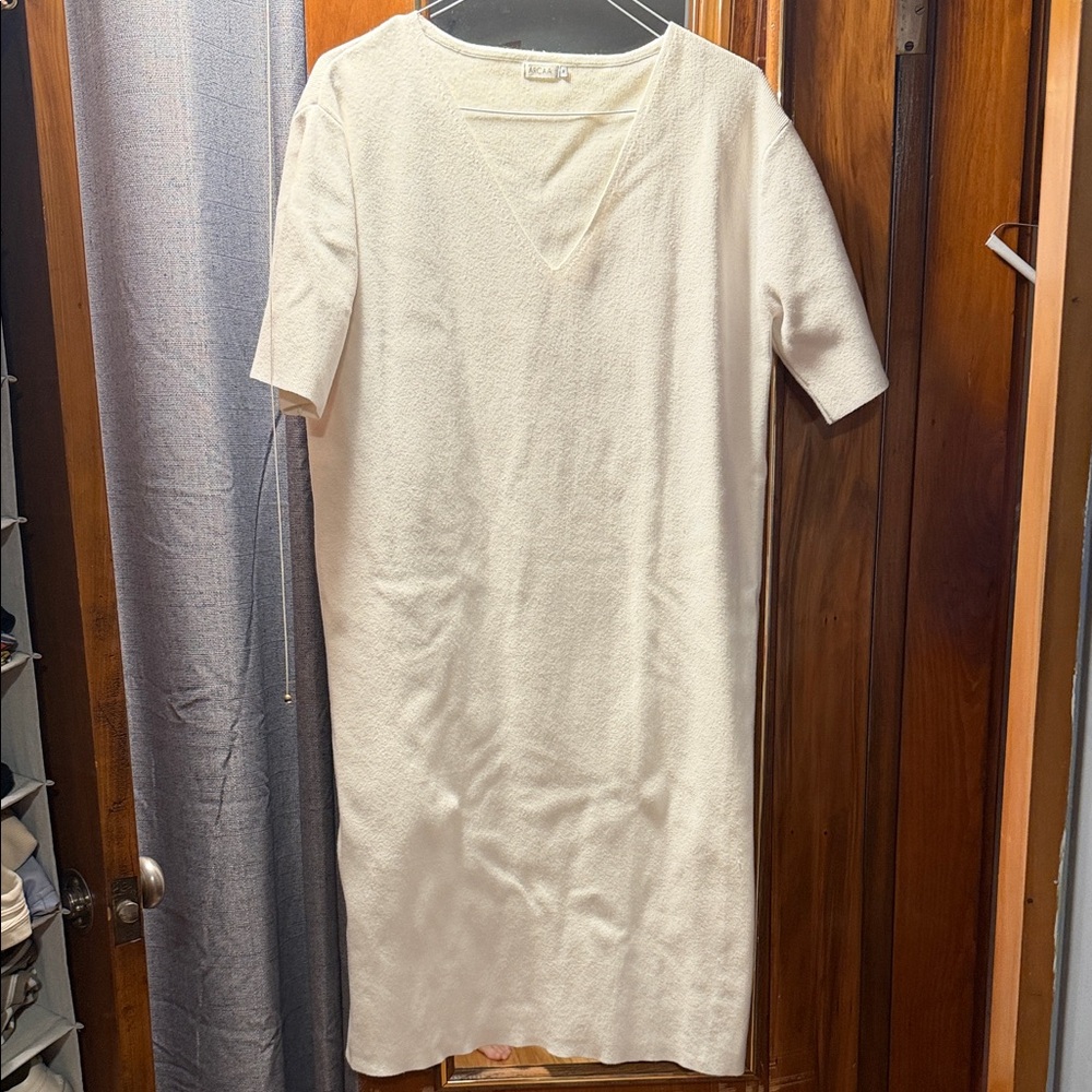 Arcaa Cream Knit Tunic Dress